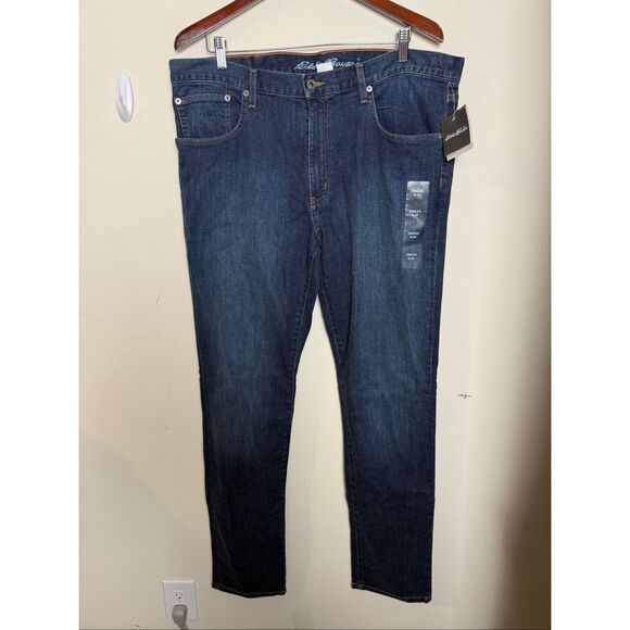 Eddie Bauer Flex Supersoft Slim Jeans Men’s 38x34 River Rock Denim Stretch Comfo - Picture 1 of 6
